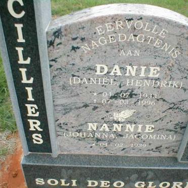 CILLIERS Daniël Hendrik 1933-1996 &amp; Johanna Jacomina 1939-