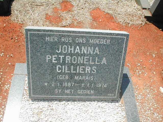 CILLIERS Johanna Petronella nee MARAIS 1887-1974