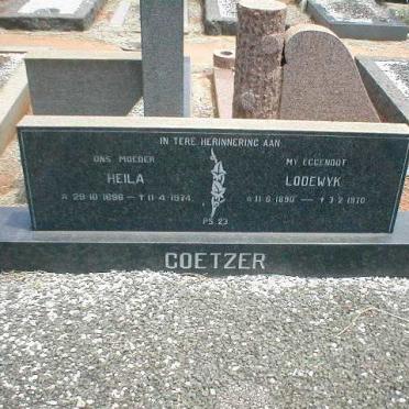 COETZER Lodewyk 1890-1970 &amp; Heila 1896-1974