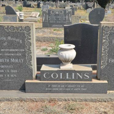COLLINS Frank Leonard 1907-1962 &amp; Elizabeth Molly 1909-1975