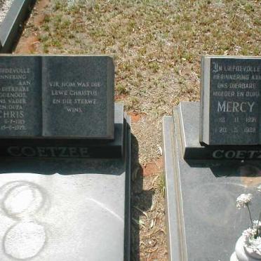 COETZEE Chris 1913-197? &amp; Mercy 1921-1982