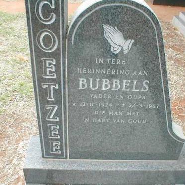 COETZEE Bubbels 1924-1987