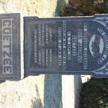 COETZEE Dirk Jacobus 1911-1940 :: MERTSCH Johanna 1919-1987