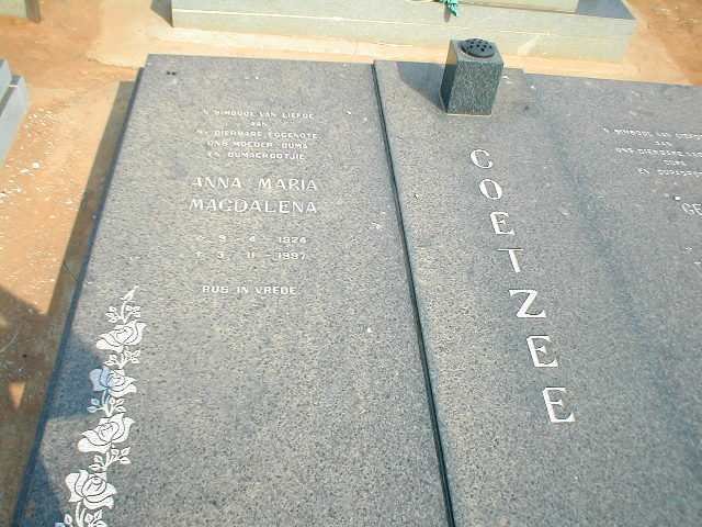 COETZEE Anna Maria Magdalena 1924-1997