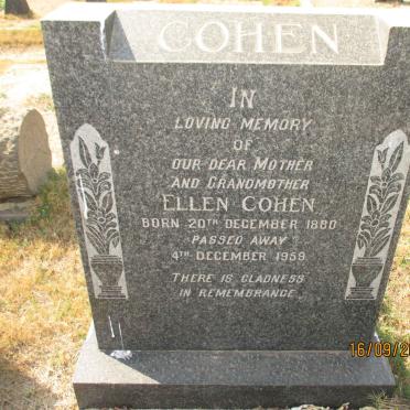 COHEN Ellen 1880-1959
