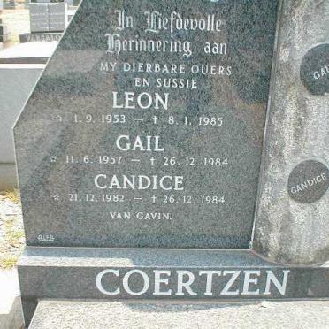 COERTZEN Leon 1953-1985 &amp; Gail 1957-1984 :: COERTZEN Candice 1982-1984
