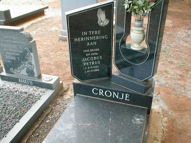 CRONJÉ Jacobus Petrus 1922-1998