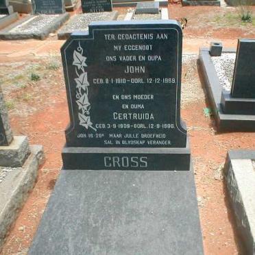 CROSS John 1910-1969 &amp; Gertruida 1909-1986
