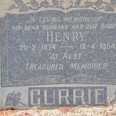 CURRIE Henry 1874-1954