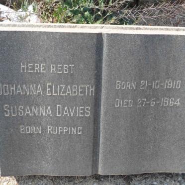 DAVIES Johanna Elizabeth Susanna nee RUPPING 1910-1964