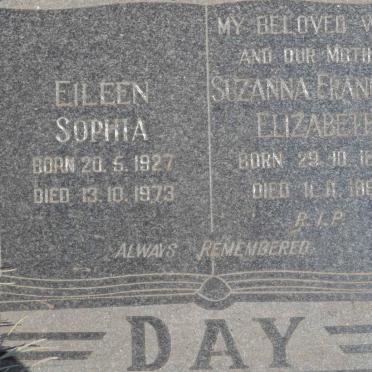 DAY Suzanna Francina Elizabeth 1896-1969 :: DAY Eileen Sophia 1927-1973