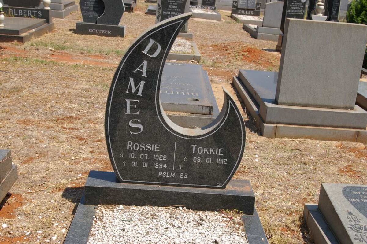 DAMES Rossie 1922-1949 &amp; Tokkie 1912-