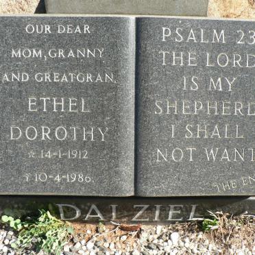 DALZIEL Ethel Dorothy 1912-1986