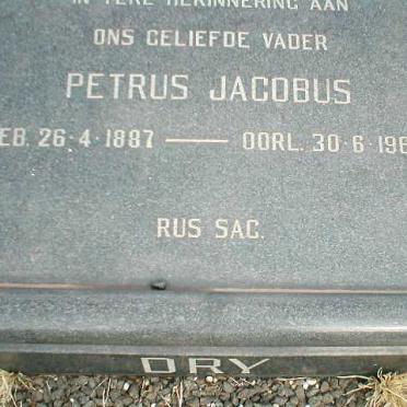 DRY Petrus Jacobus 1887-1965
