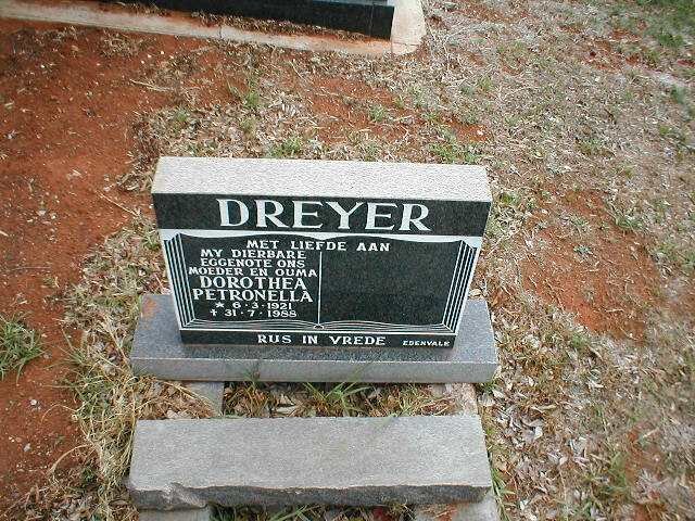 DREYER Dorothea Petronella 1921-1988