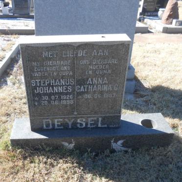 DEYSEL Stephanus Johannes 1926-1998 &amp; Anna Catharina G. 1937-
