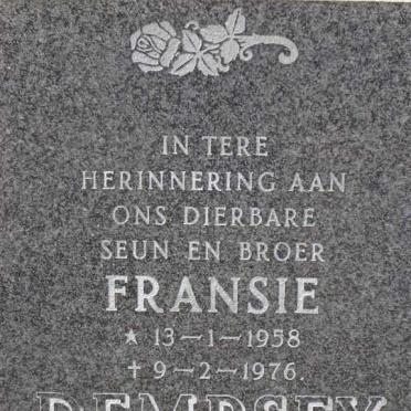 DEMPSEY Fransie 1958-1976