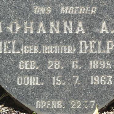 DELPORT Johanna A.C. voorheen BRIEL nee RICHTER 1895-1963