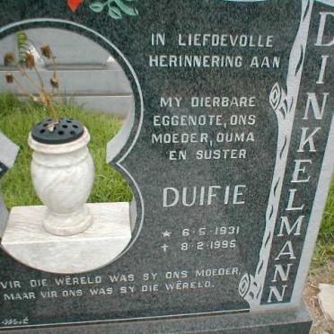 DINKELMANN Duifie 1931-1995