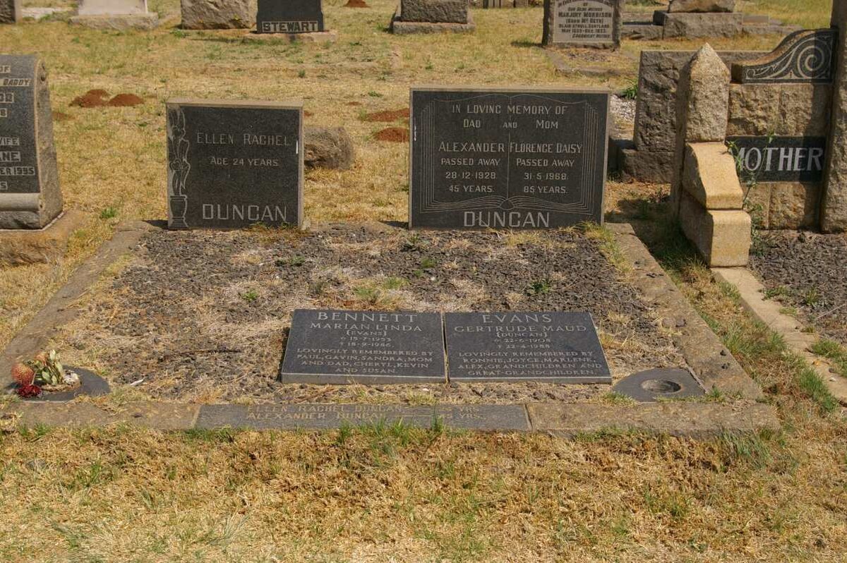 DUNCAN Alexander -1928 &amp; Florence Daisy -1968 :: DUNCAN Ellen Rachel