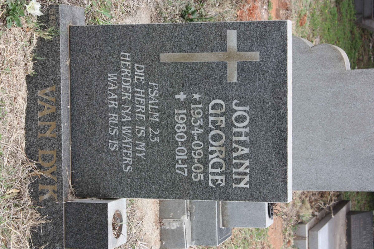 DYK Johann George, van 1934-1980