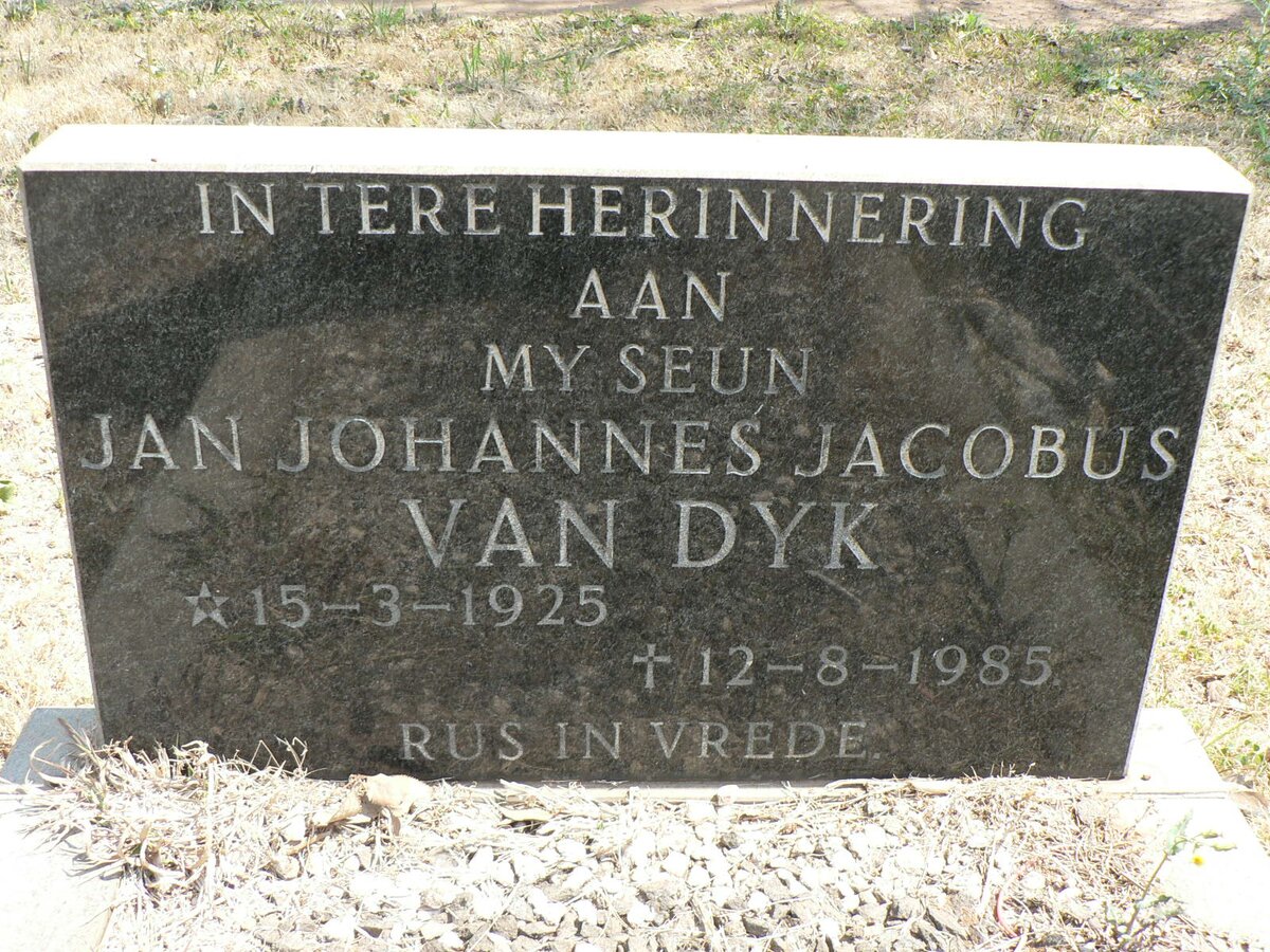 DYK Jan Johannes Jacobus, van 1925-1985