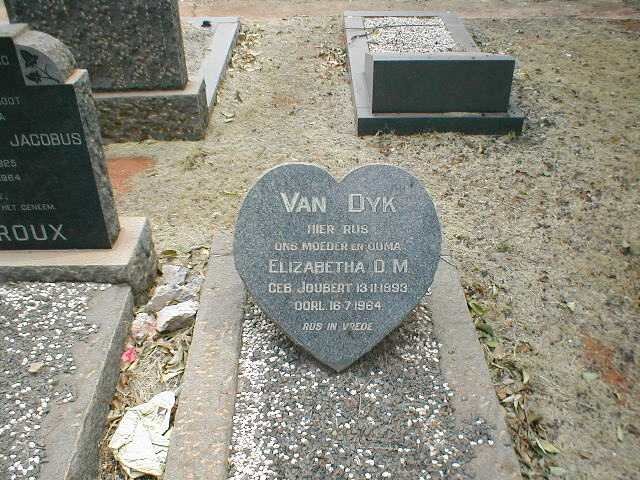 DYK Elizabetha D.M., van nee JOUBERT 1893-1964