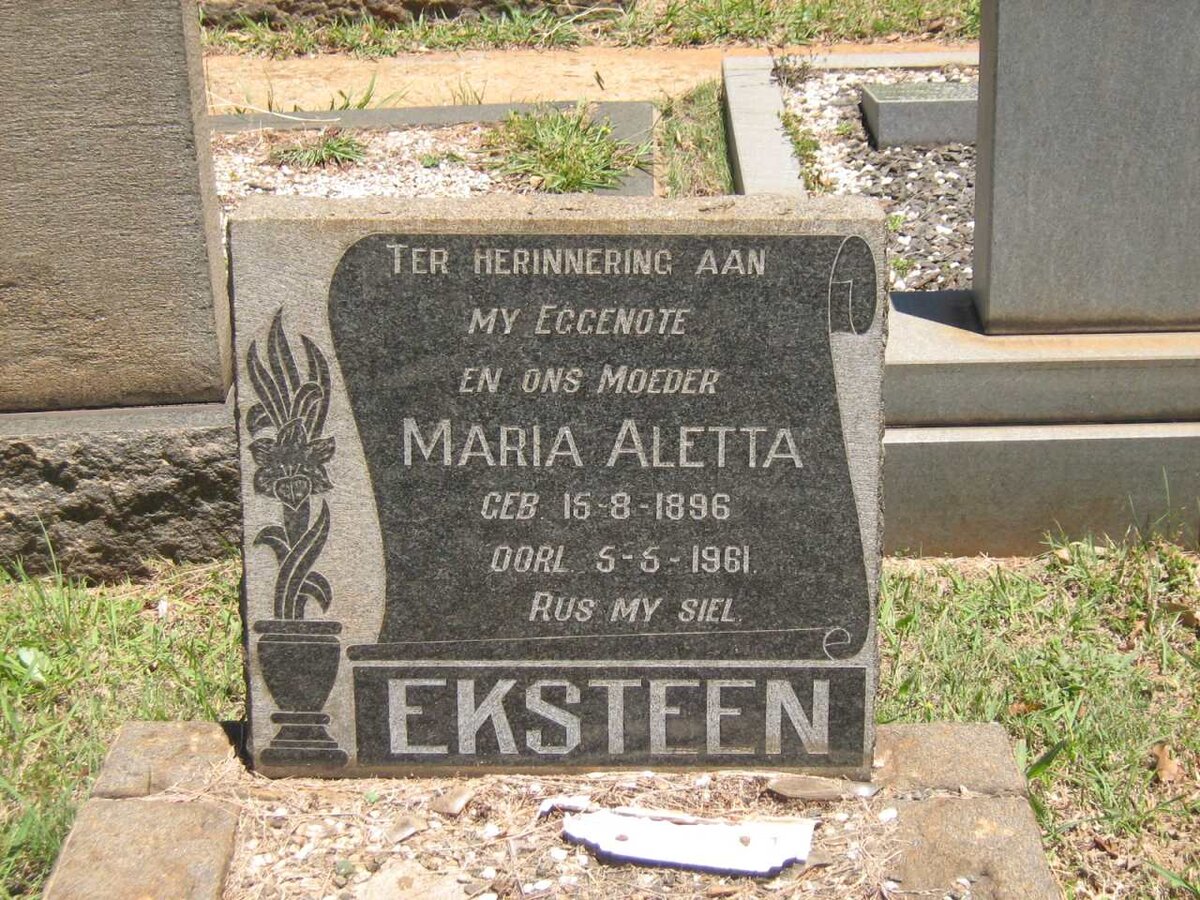 EKSTEEN Maria Aletta 1896-1961