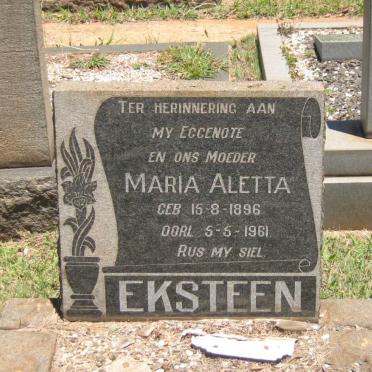 EKSTEEN Maria Aletta 1896-1961