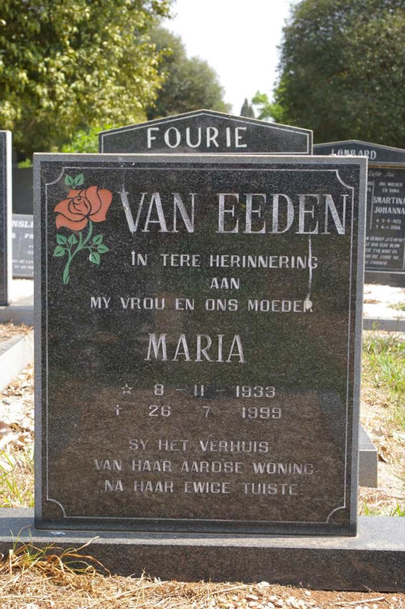 EEDEN Maria, van 1933-1999