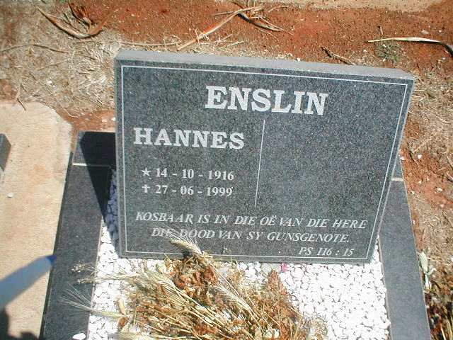 ENSLIN Hannes 1916-1999
