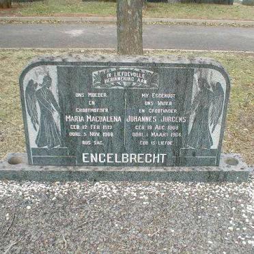 ENGELBRECHT Johannes Jurgens 1908-1964 &amp; Maria Magdalena 1912-1988