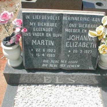 ELS Martin 1923-1989 &amp; Johanna Elizabeth 1927-