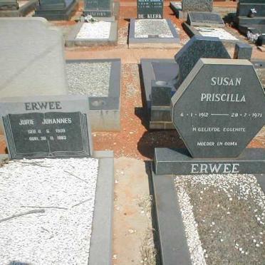ERWEE Jurie Johannes 1908-1993 &amp; Susan Priscilla 1912-1971