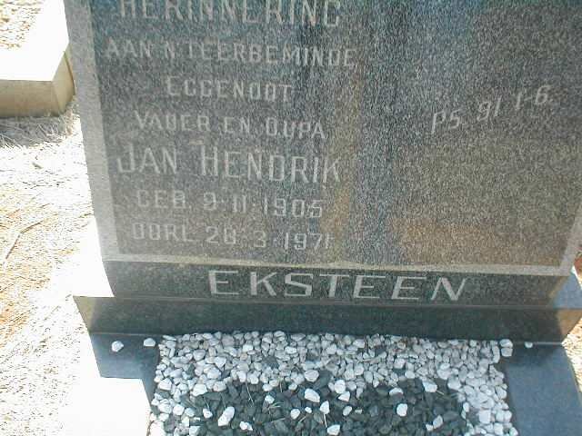 EKSTEEN Jan Hendrik 1905-1971