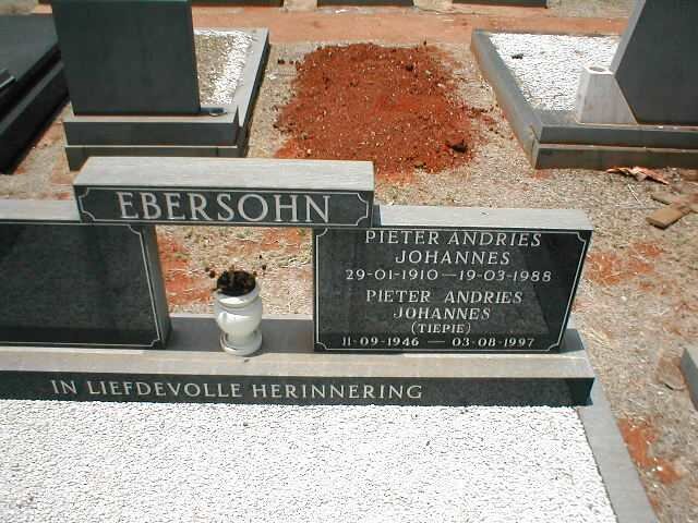 EBERSOHN Pieter Andries Johannes 1910-1988 :: EBERSOHN Pieter Andries Johannes 1946-1997