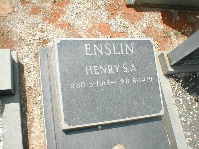 ENSLIN Henry S.A. 1913-1979