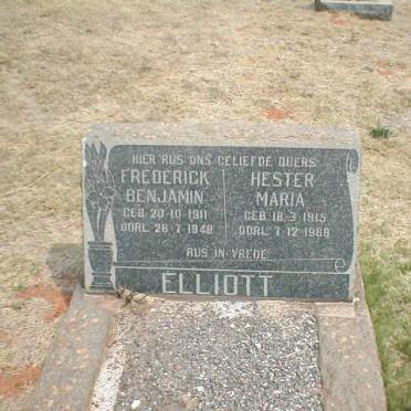 ELLIOTT Frederick Benjamin 1911-1948 &amp; Hester Maria 1915-1969