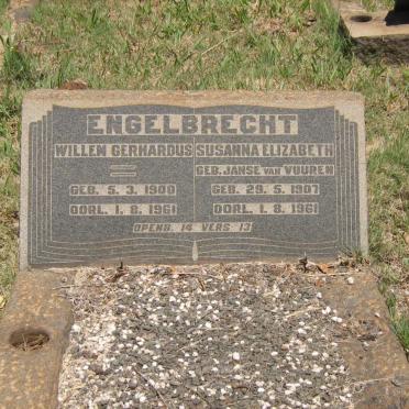 ENGELBRECHT Willem Gerhardus 1900-1961 &amp; Susanna Elizabeth JANSE VAN VUUREN 1907-1961