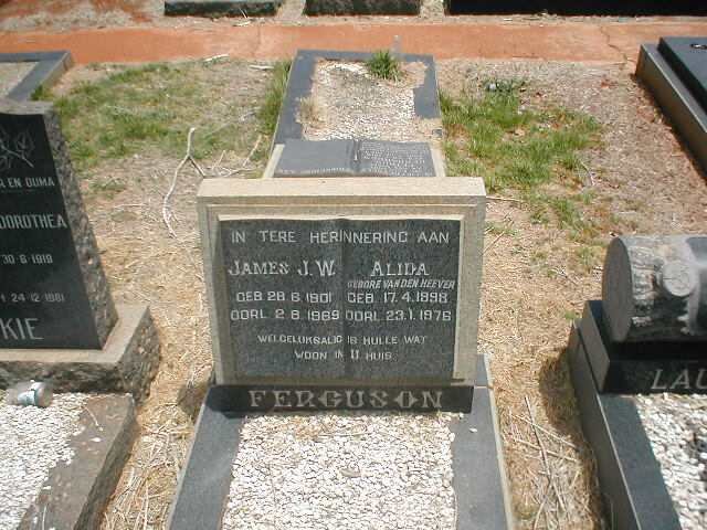 FERGUSON James J.W. 1901-1969 &amp; Alida VAN DEN HEEVER 1898-1976