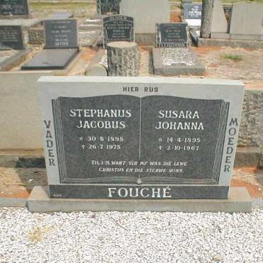 FOUCHÉ Stephanus Jacobus 1898-1975 &amp; Susara Johanna 1895-1967