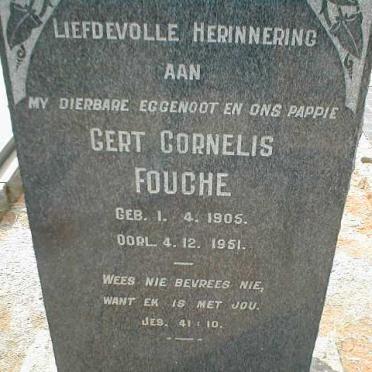 FOUCHE Gert Cornelis 1905-1951