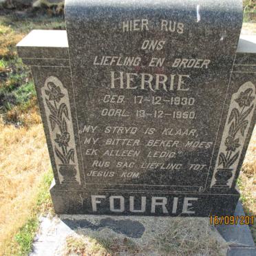 FOURIE Herrie 1930-1950