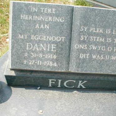 FICK Danie 1914-1984