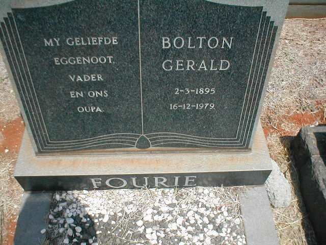 FOURIE Bolton Gerald 1895-1979