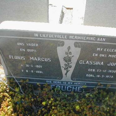 FOUCHE Floris Marcus 1921-1981 &amp; Classina Johanna 1930-1972