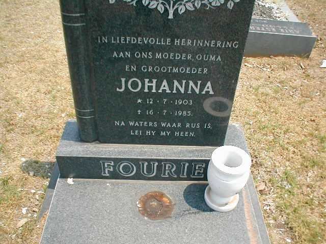 FOURIE Johanna 1903-1985
