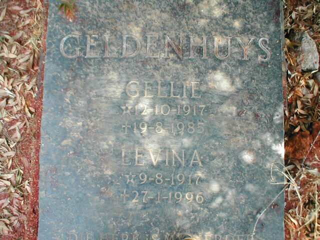 GELDENHUYS Gellie 1917-1985 &amp; Levina 1917-1996