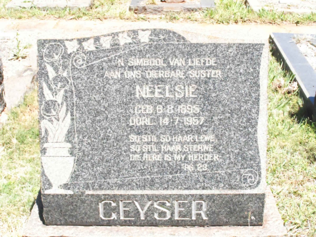 GEYSER Neelsie 1895-1957