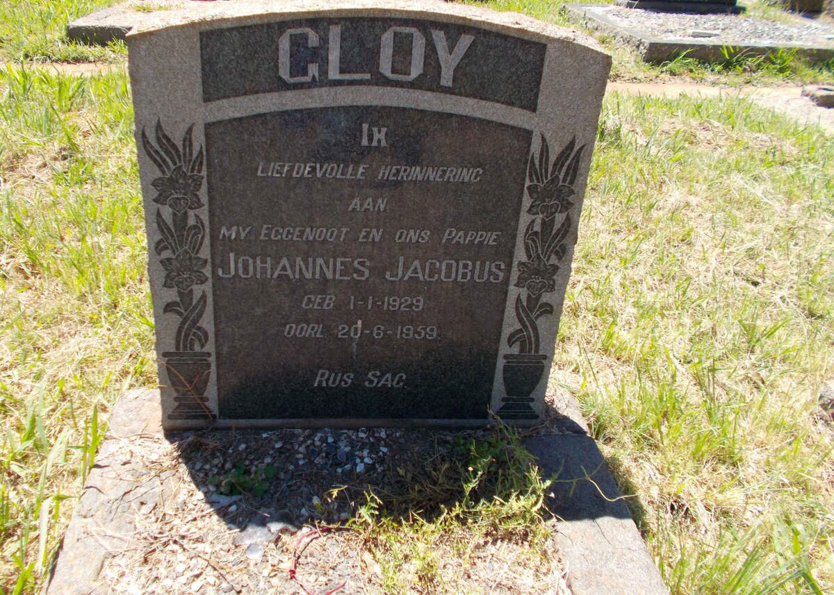 GLOY Johannes Jacobus 1929-1959